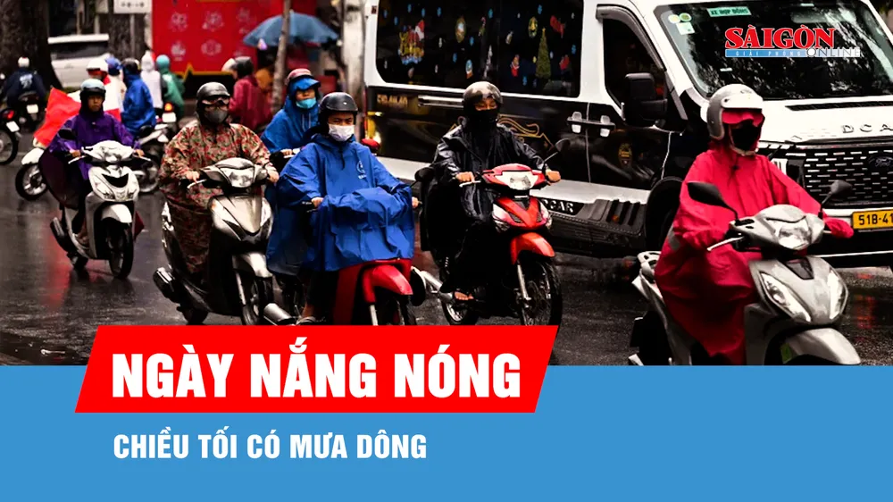 TPHCM ngày nắng nóng, chiều tối có mưa dông