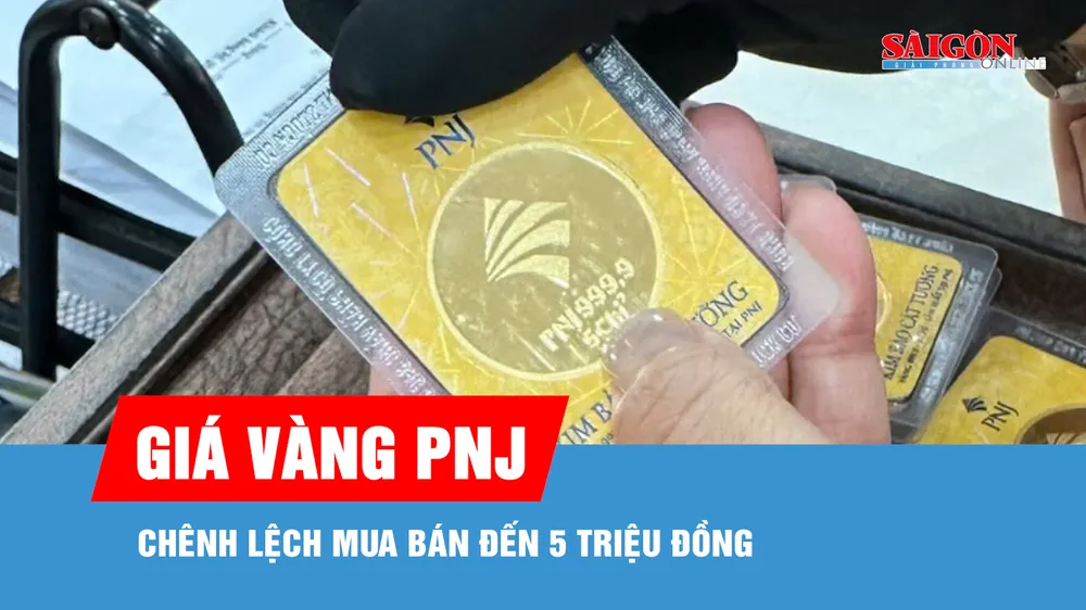 Sáng 22-7, chênh lệch mua - bán vàng PNJ nới rộng đến 5 triệu đồng