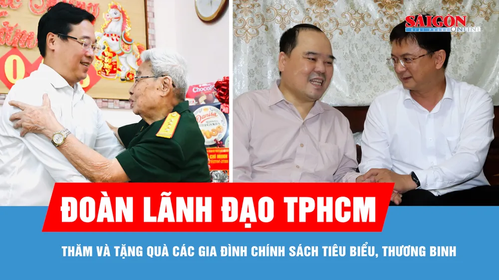 Đoàn lãnh đạo TPHCM thăm và tặng quà các gia đình chính sách tiêu biểu, thương binh