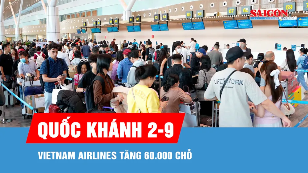 Vietnam Airlines tăng 60.000 chỗ trong dịp Quốc khánh 2-9