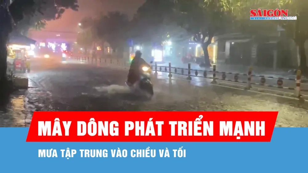 Các ổ mây dông đang phát triển nhiều trên cả nước