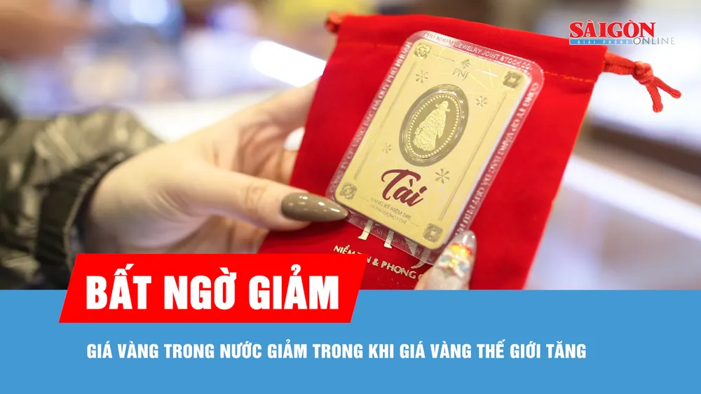 Chiều 17-8, giá vàng trong nước bất ngờ giảm