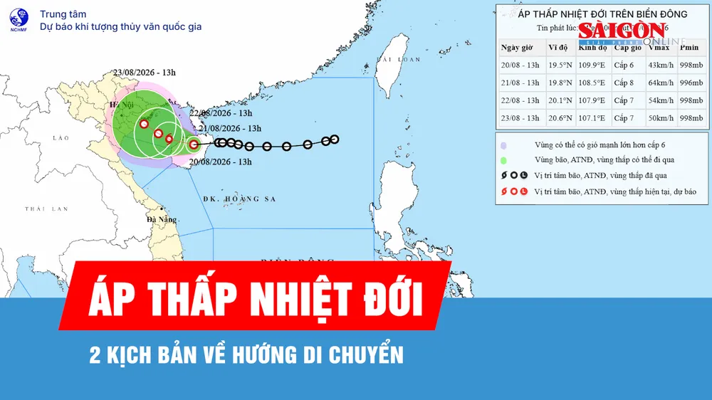 Áp thấp nhiệt đới có khả năng mạnh lên thành bão