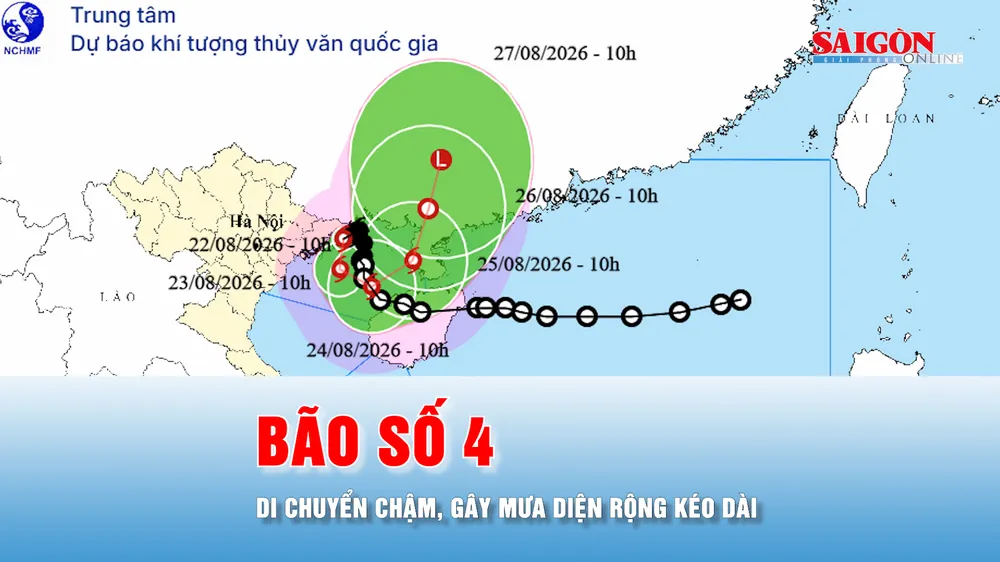 Podcast tin thời sự ngày 22-8: Bão số 4 di chuyển chậm, có thể duy trì nhiều ngày trên vịnh Bắc bộ