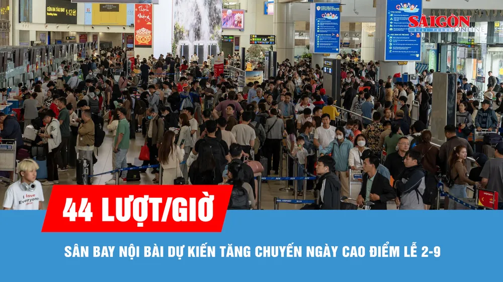 Lượng khách qua sân bay Nội Bài ngày cao điểm nghỉ lễ 2-9 dự kiến tăng mạnh