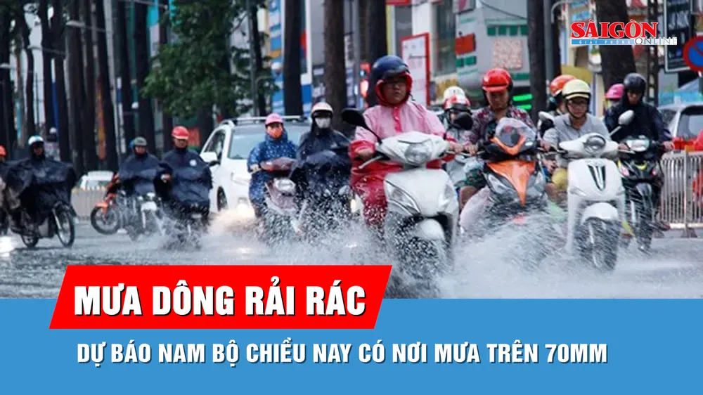 Dự báo Nam bộ chiều nay có nơi mưa trên 70mm, bão Champi không vào Biển Đông