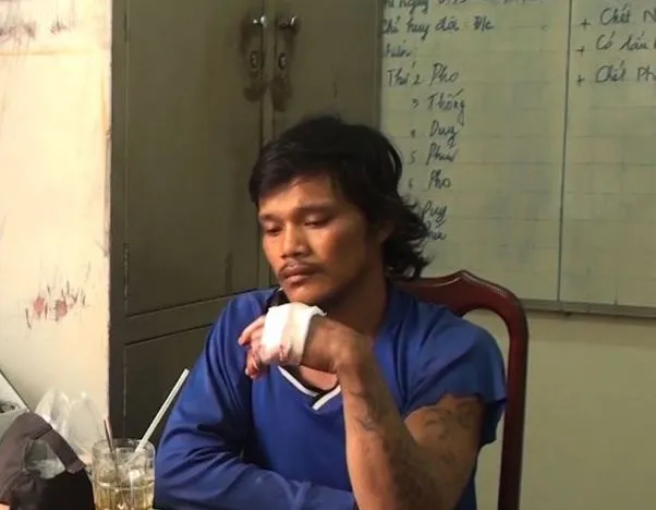 Đối tượng Nguyễn Văn Tửng tại cơ quan công an