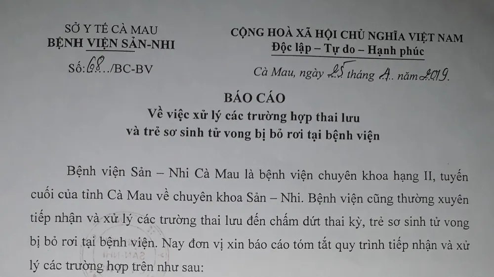 Khu vực chôn xác thai nhi trong khuôn viên Nhà máy xử lý rác thải