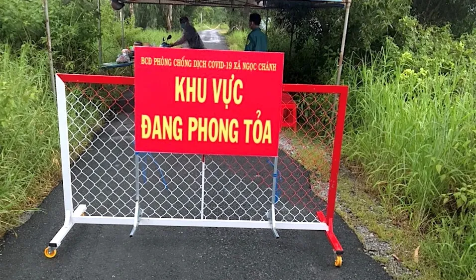 Chốt phong tỏa trên địa bàn xã Ngọc Chánh