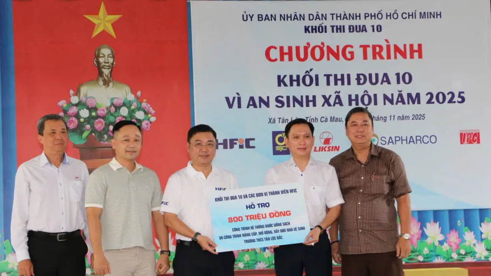 Khối thi đua 10 TPHCM thực hiện chương trình an sinh xã hội tại tỉnh Cà Mau