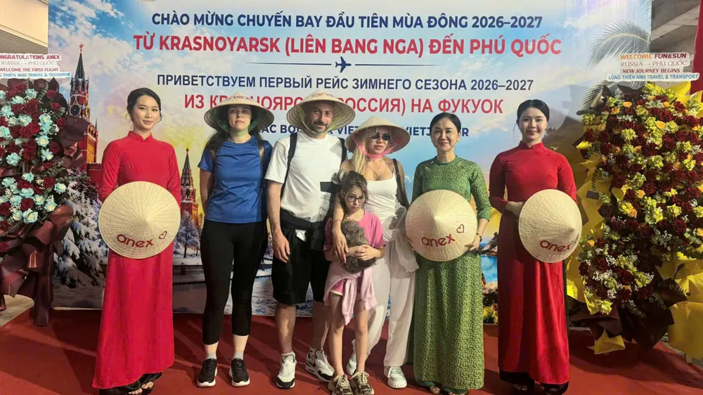Phú Quốc đón chuyến bay thẳng đầu tiên từ Krasnoyarsk (Nga)