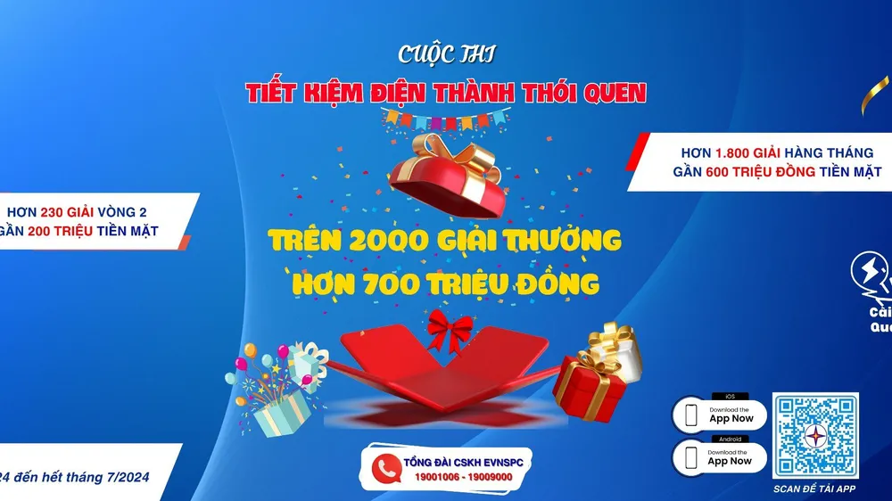 Gần 730 triệu đồng tiền thưởng dành cho khách hàng tham gia cuộc thi “Tiết kiệm điện thành thói quen”