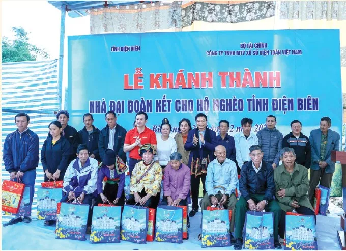Bộ trưởng Bộ Tài chính Nguyễn Văn Thắng tham dự lễ khánh thành 108 căn nhà Đại đoàn kết cho các hộ nghèo, hộ có hoàn cảnh khó khăn, cao tuổi trên địa bàn tỉnh Điện Biên với tổng số tiền 6,48 tỷ đồng do Bộ Tài chính hỗ trợ (từ nguồn của Công ty TNHH MTV Xổ số Điện toán Việt Nam - Vietlott) 
