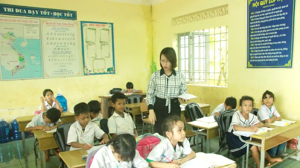 Giờ học tại điểm trường Thiện Cư thuộc Trường Tiểu học Thiện Hưng B, xã Thiện Hưng, tỉnh Đồng Nai