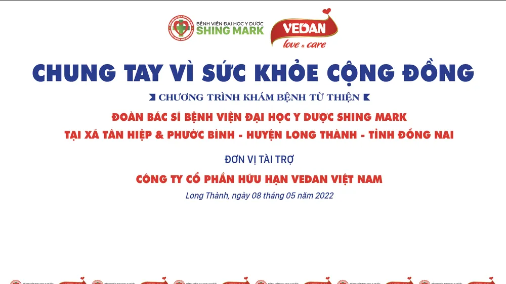  Vedan Việt Nam tiếp nối hành trình “Love & Care” bằng hoạt động chăm sóc sức khỏe cộng đồng