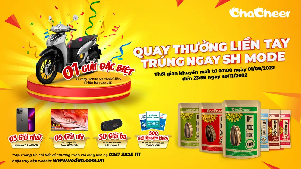 Vedan giới thiệu chương trình khuyến mại: “Quay liền tay-Trúng ngay SH Mode”