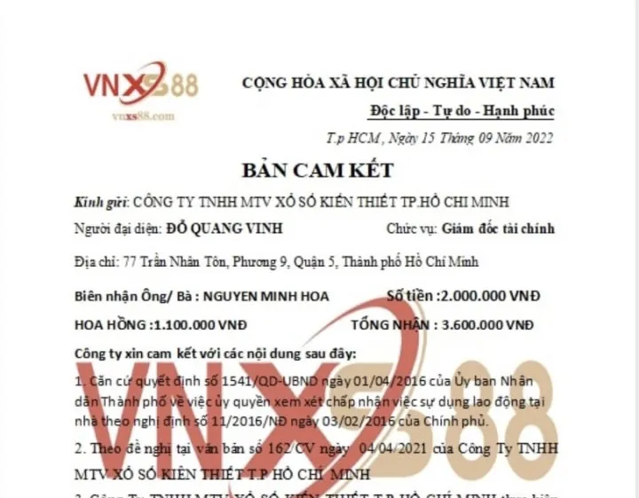 Công ty TNHH MTV XSKT TPHCM cảnh báo tình trạng mạo danh công ty để lừa đảo chiếm đoạt tiền của người dân