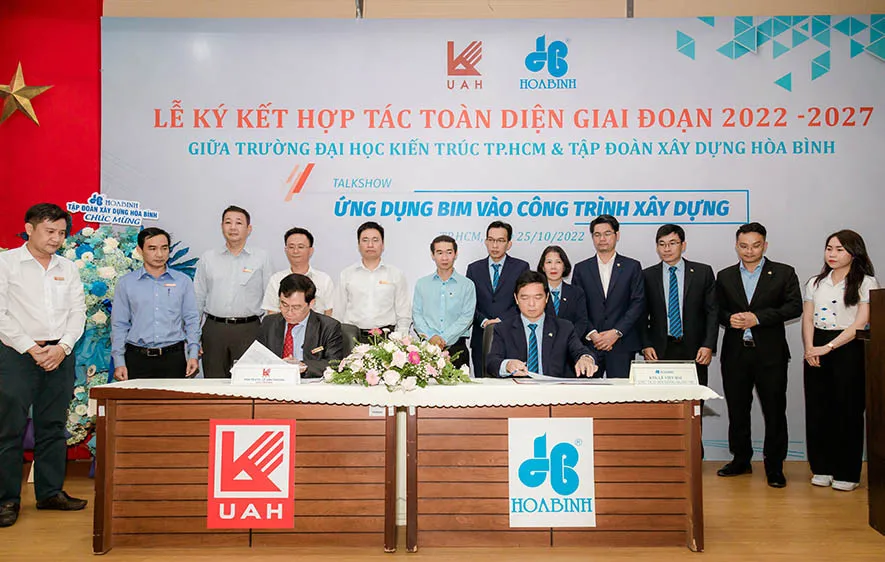 Tập đoàn Xây dựng Hòa Bình ký kết hợp tác toàn diện với Đại học Kiến trúc TPHCM