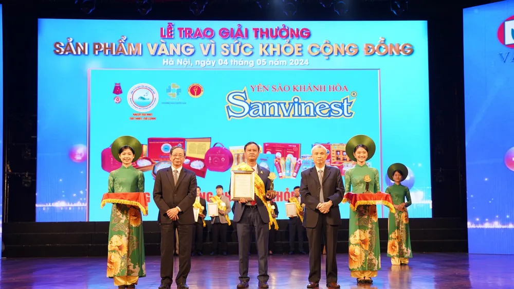 Sanvinest Khánh Hòa được trao Giải thưởng Sản phẩm vàng vì sức khỏe cộng đồng lần thứ 5 liên tiếp