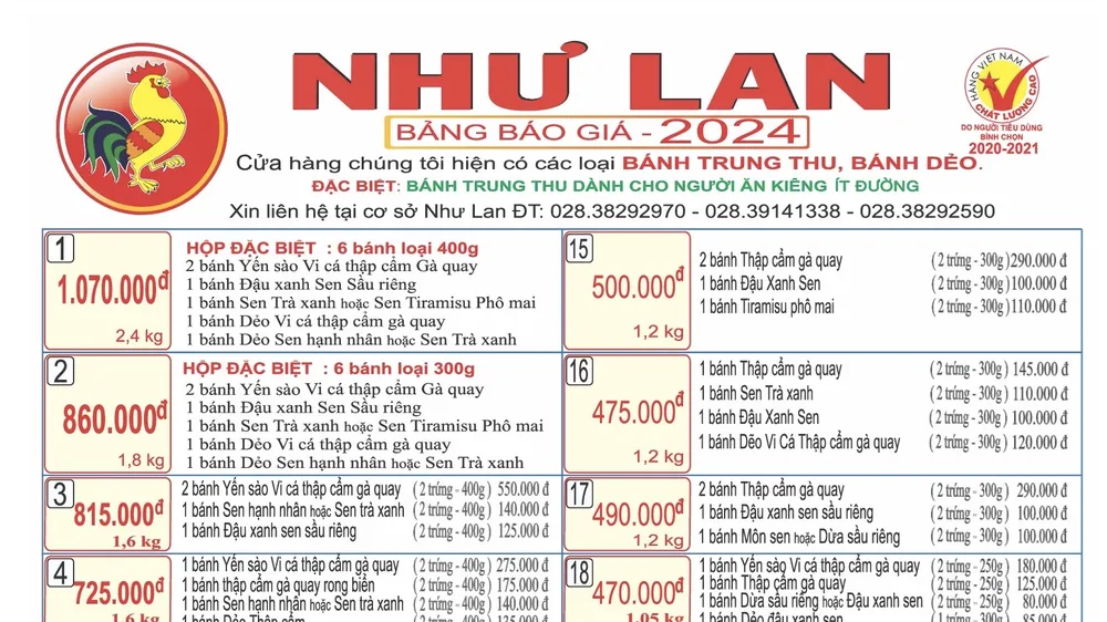 Bánh trung thu Như Lan "Trọn nghĩa tình - đậm đà bản sắc Việt"