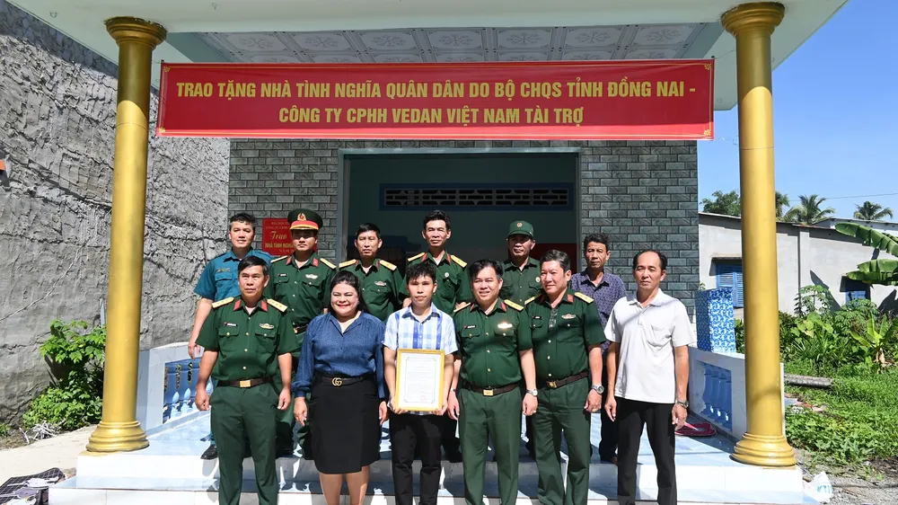 Vedan Việt Nam: Trao tặng nhà "Tình nghĩa Quân - Dân", lan tỏa tinh thần "Uống nước nhớ nguồn"
