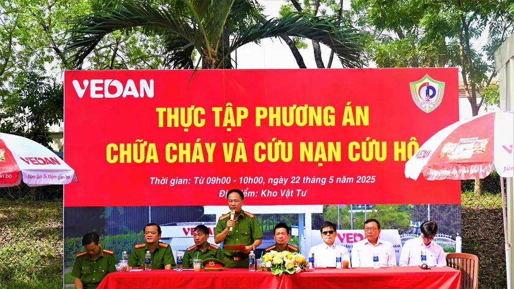 Công ty Vedan Việt Nam tổ chức diễn tập “Phòng cháy chữa cháy và cứu nạn cứu hộ” năm 2025