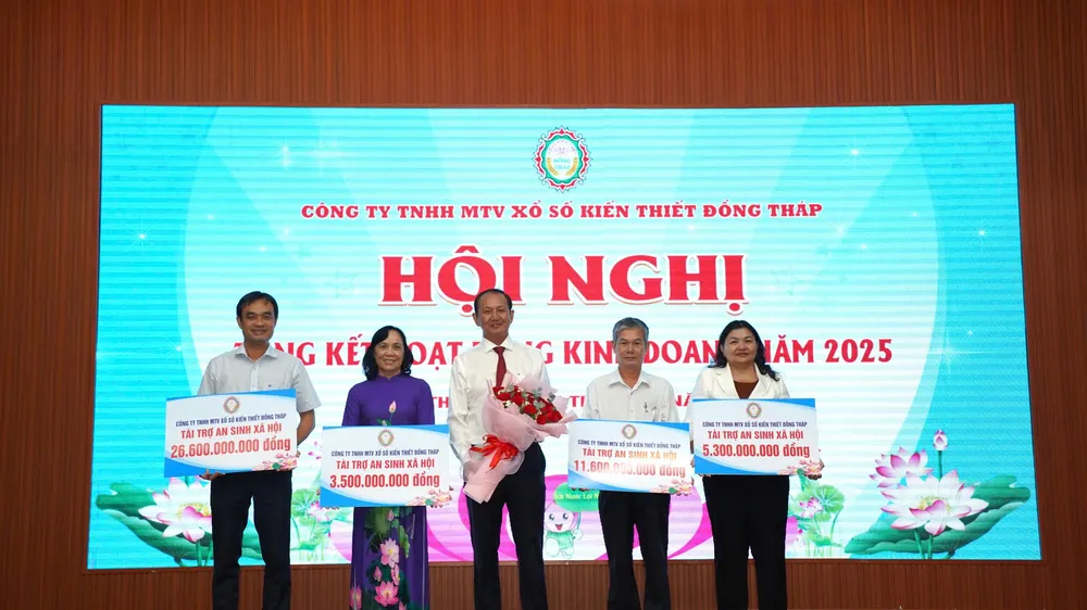 Xổ số kiến thiết Đồng Tháp: Doanh thu hơn 7.100 tỷ đồng, ủng hộ an sinh - xã hội gần 60 tỷ đồng