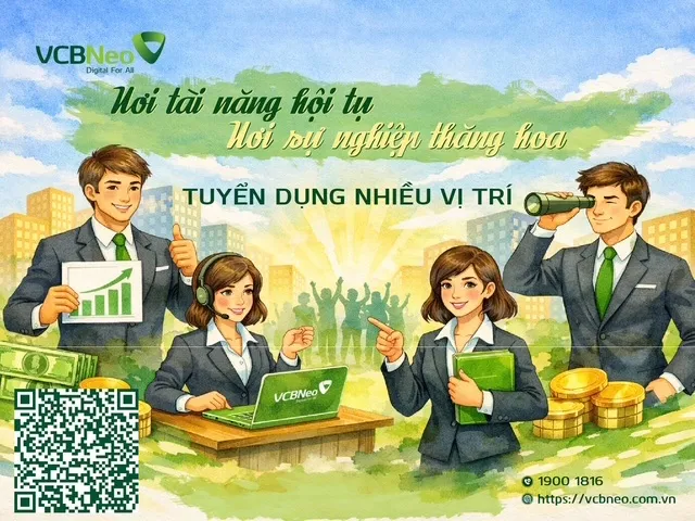 VCBNeo – Tuyển dụng nhiều vị trí