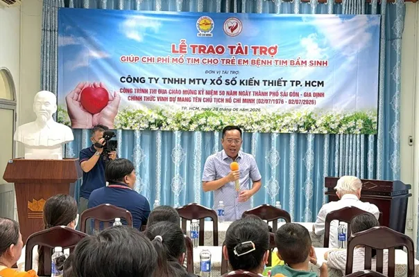 6 tháng đầu năm 2026, Công ty Xổ số Kiến thiết TPHCM tài trợ cho các hoạt động an sinh xã hội gần 20 tỷ đồng