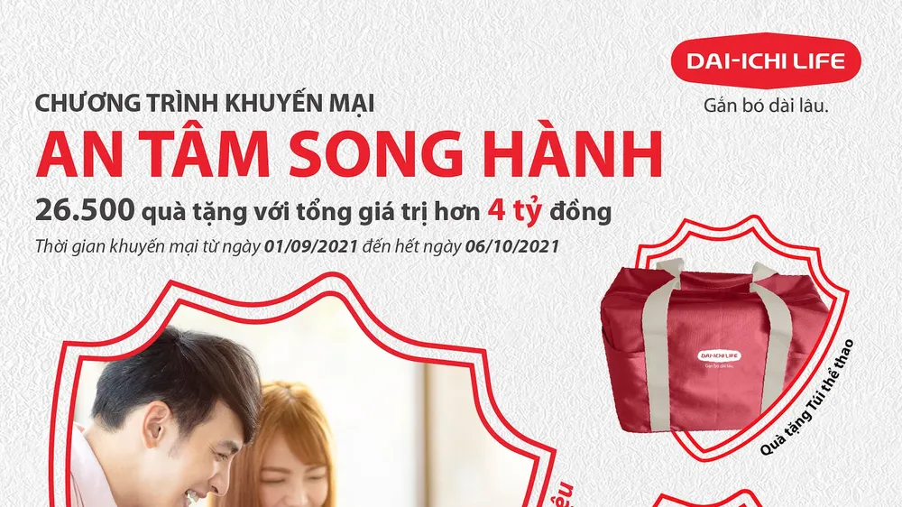 Khách hàng có cơ hội nhận quà sành điệu khi tham gia sản phẩm "An Tâm Song Hành" của Dai-ichi Life