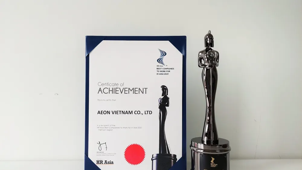 Đây là năm thứ 3 liên tiếp AEON Việt Nam lọt Top “Nơi làm việc tốt nhất châu Á”