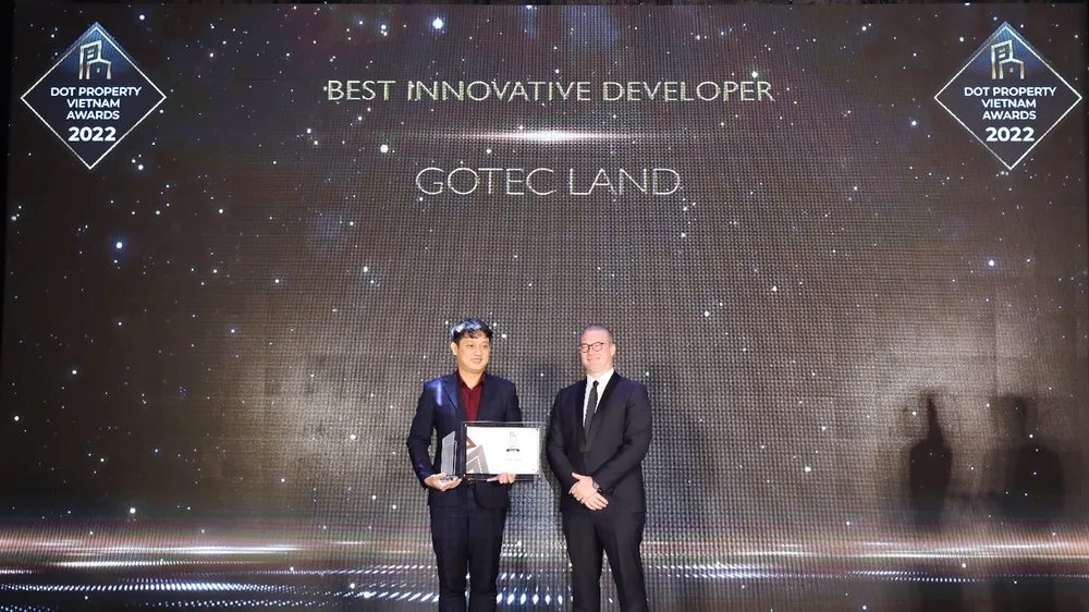 Gotec Land giành chiến thắng ở hạng mục: Best Innovative Developer Vietnam 2022 (Nhà phát triển BĐS Đổi mới Sáng tạo tốt nhất Việt Nam 2022)