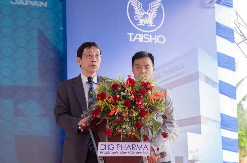 Ông Masashi Nakaura – Tổng giám đốc Dược Hậu Giang phát biểu tại lễ khởi công nhà máy Betalactam