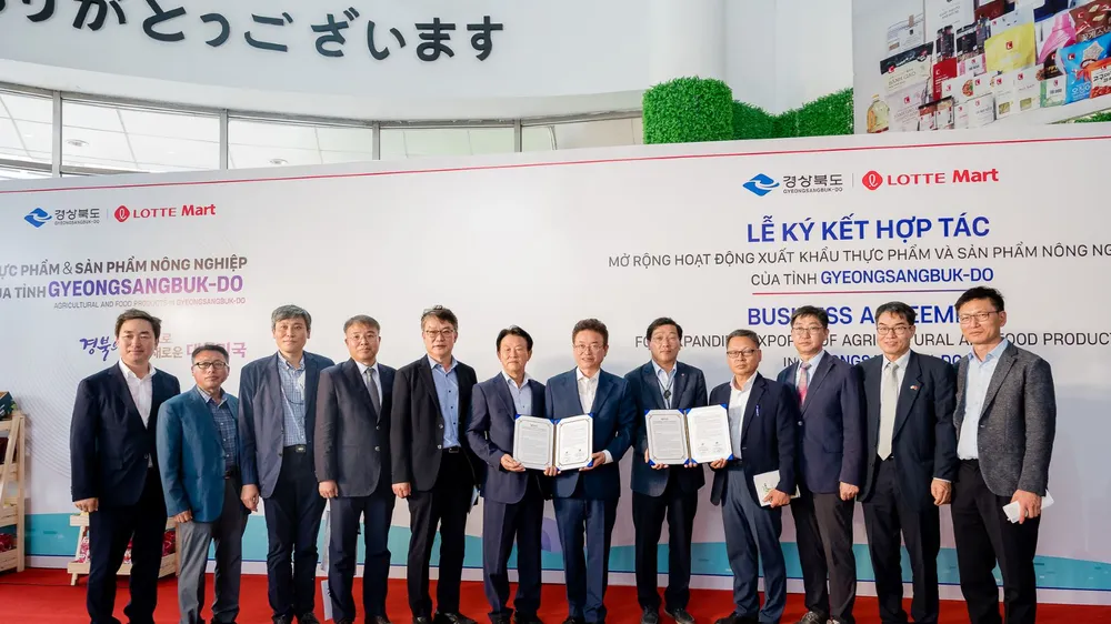 Ký kết hợp tác với LOTTE Mart nhằm mở rộng hoạt động xuất khẩu thực phẩm và sản phẩm nông nghiệp của tỉnh Gyeongsangbuk-do tới thị trường Việt Nam