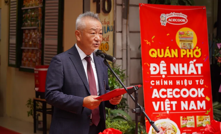 Ông Kaneda Hiroki, Tổng Giám đốc phát biểu khai trương