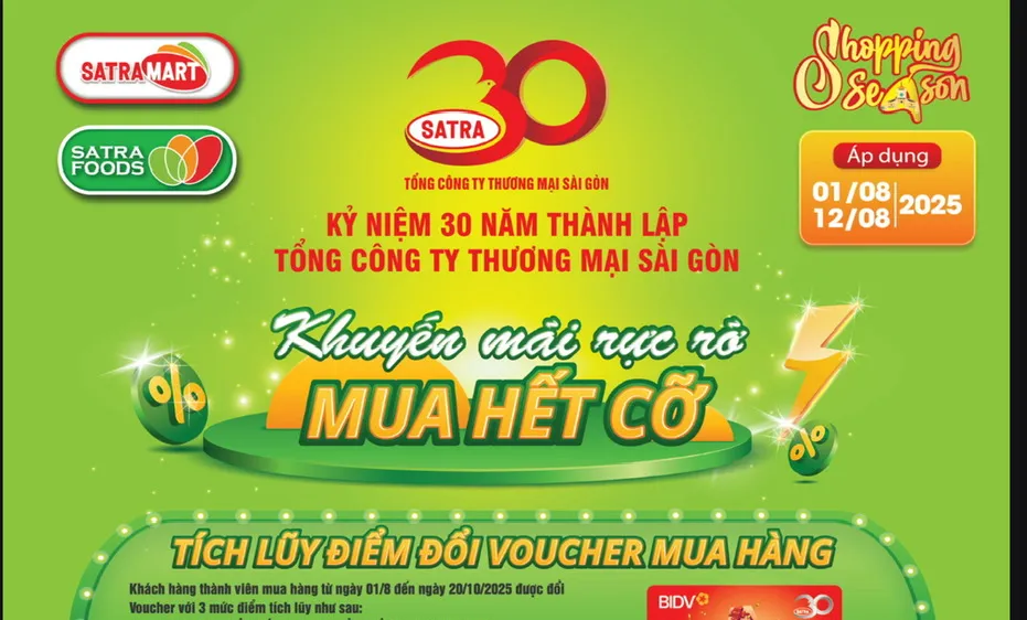 “Khuyến mãi rực rỡ - mua hết cỡ” cùng hệ thống bán lẻ SATRA