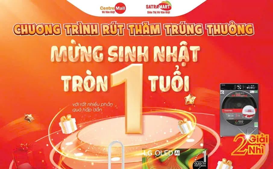 Sinh nhật 1 năm, SatraMart Võ Văn Kiệt tung loạt quà giá trị