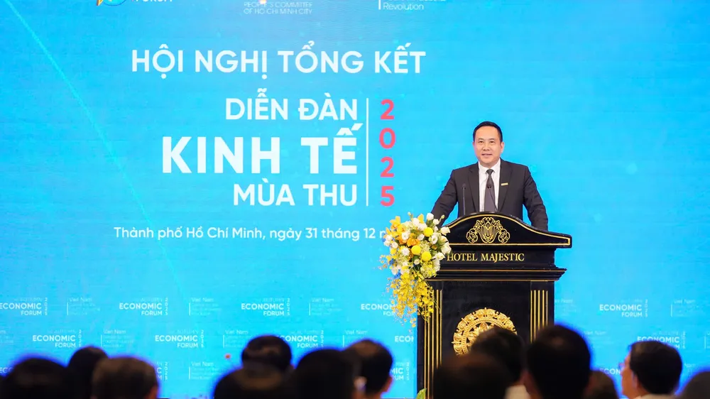 Ông Hà Huy Cường, Phó Tổng giám đốc Nam A Bank phát biểu tại chương trình