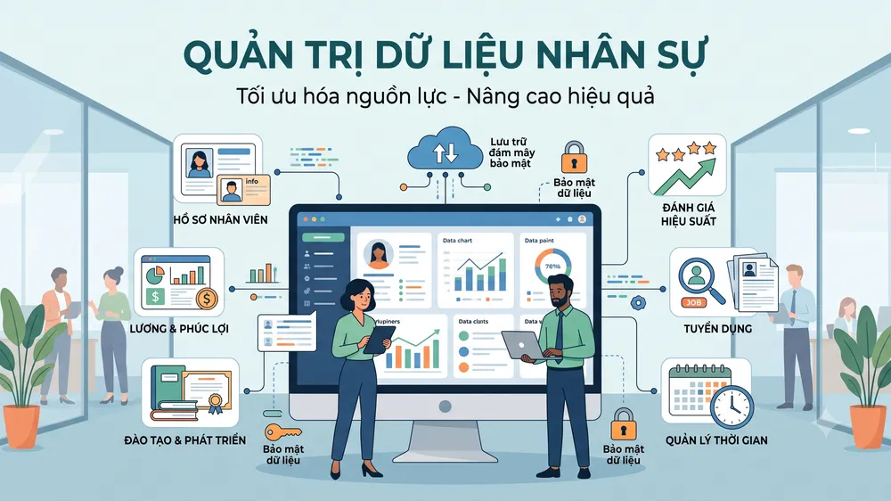Đồng hàng cùng doanh nghiệp trong quản trị dữ liệu nhân sự và hợp đồng lao động điện tử