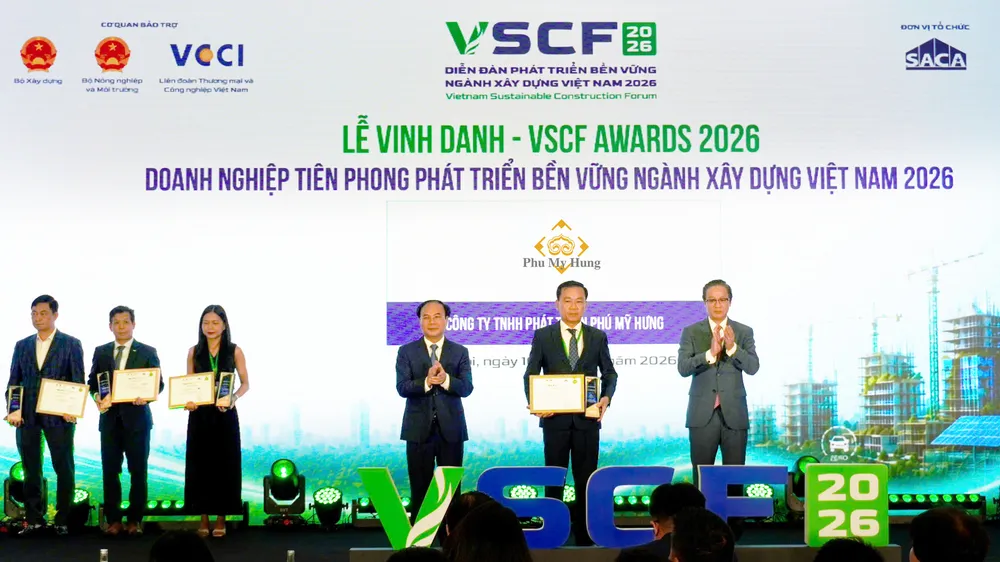 Phú Mỹ Hưng được vinh danh “Doanh nghiệp tiên phong phát triển bền vững - VSCF Award 2026"