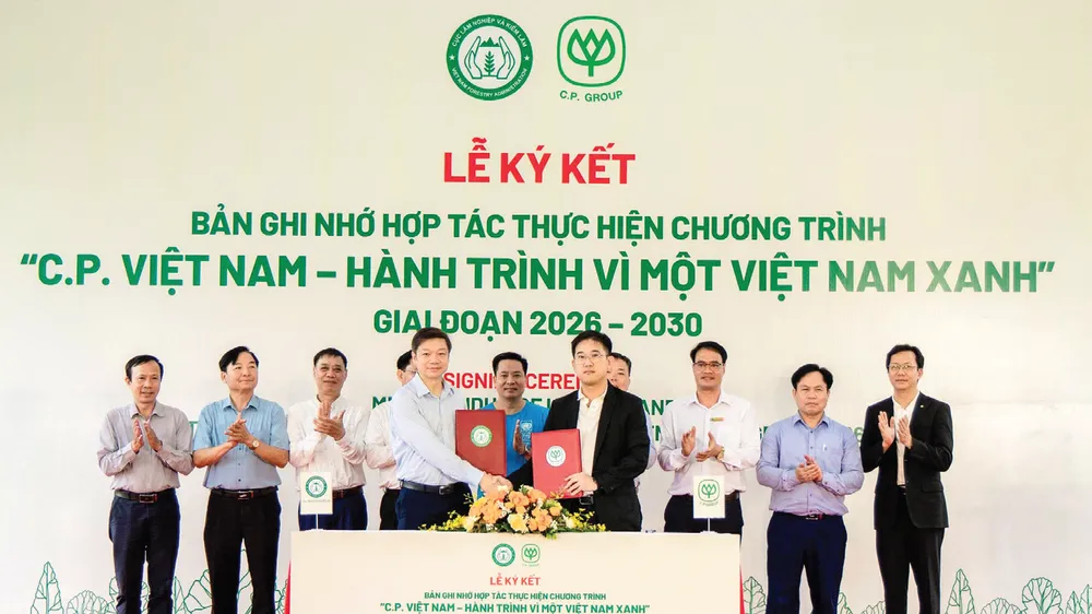 Lễ ký ghi nhớ hợp tác giữa C.P. Việt Nam và Cục Lâm nghiệp và Kiểm lâm - Bộ NN-MT hướng đến mục tiêu đóng góp 3 triệu cây xanh