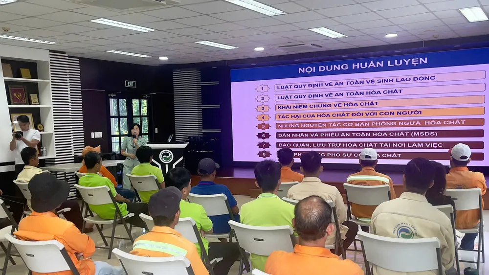 VWS tăng cường đào tạo an toàn hóa chất, trang bị kiến thức và kỹ năng để người lao động chủ động phòng ngừa rủi ro trong quá trình làm việc