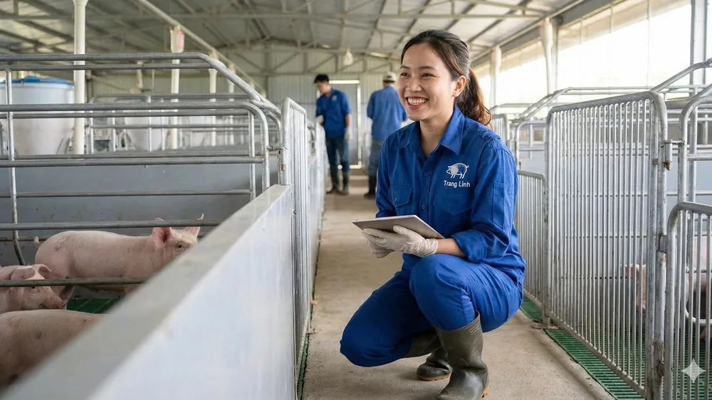 Trang Linh chăn nuôi heo tuần hoàn đạt hiệu quả cao