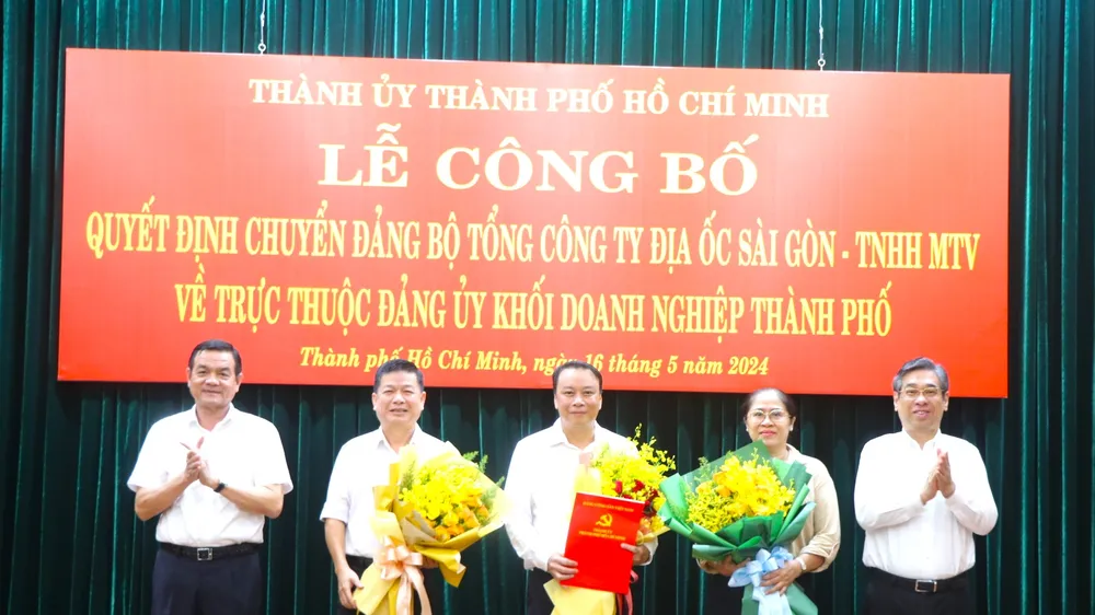 Chuyển Đảng bộ Tổng Công ty Địa ốc Sài Gòn về Đảng ủy Khối Doanh nghiệp TPHCM