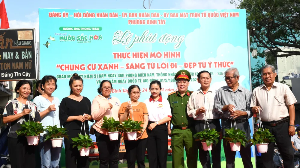 Phường Bình Tây lan tỏa tinh thần xây dựng chung cư xanh 