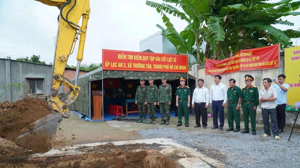 TPHCM triển khai tìm kiếm, quy tập hài cốt liệt sĩ tại xã Thường Tân