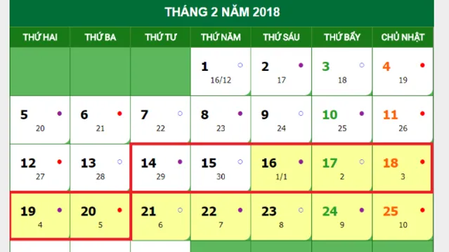 Nghỉ Tết Mậu Tuất 7 ngày, từ 29 tháng Chạp đến hết mùng 5 tết