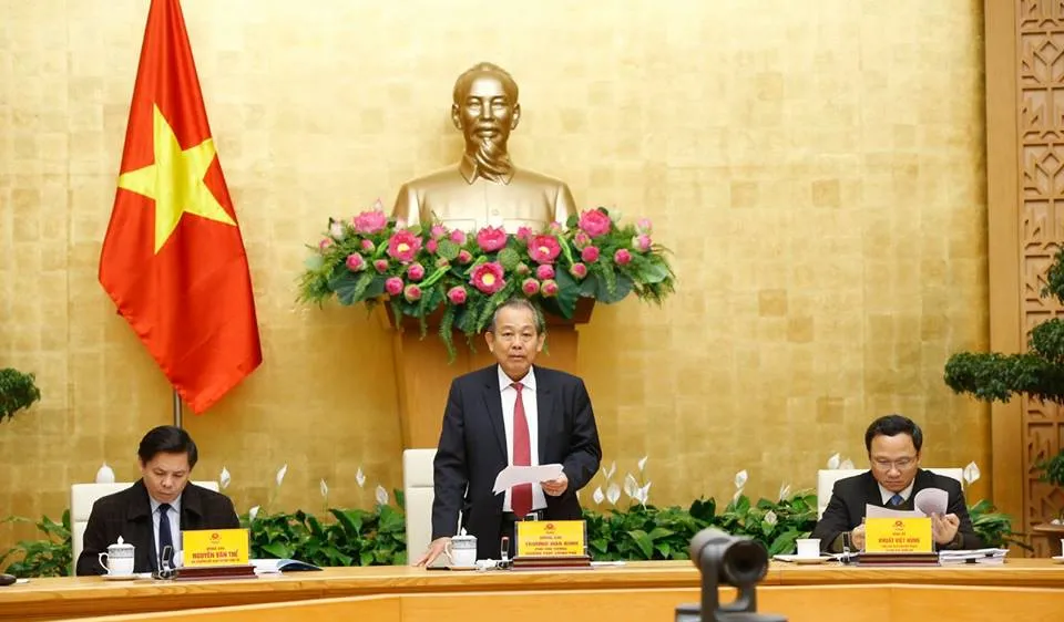 Phó Thủ tướng Thường trực Chính phủ Trương Hòa Bình phát biểu chỉ đạo tại hội nghị