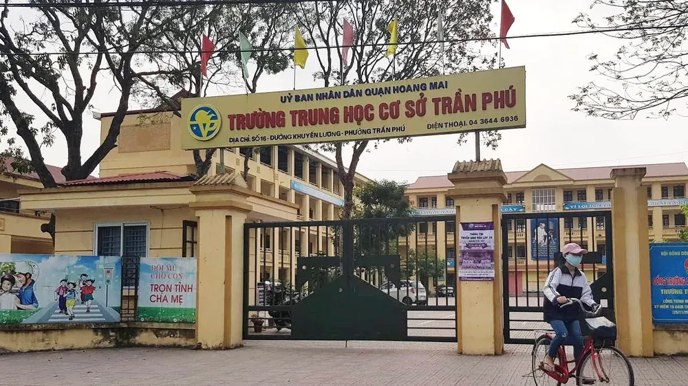 Trường THCS Trần Phú - nơi xảy ra sự việc dư luận đang quan tâm
