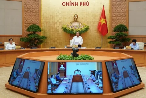 Chính phủ họp thường kỳ ngày 5-5. Ảnh: VIẾT CHUNG